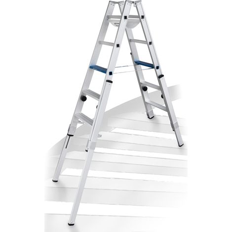 Iller Treppenhausleiter Multilift Ergo Plus eloxiert 2x5 Stufen