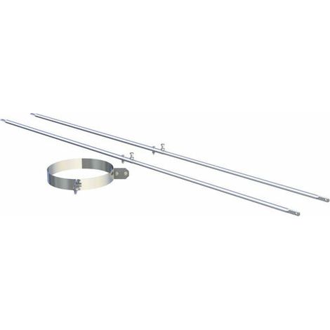Fixation à deux points inox ajustable jusqu'à 2000 mm Ø 150