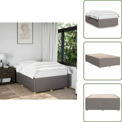 Bettgestell ohne Matratze Taupe 120x190 cm Stoff - Bettgestell - Bettgestelle - Bett - Betten (1/5)