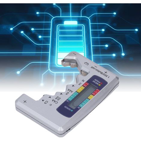 Das digitale Batterievoltmeter kann 1,5-V- und 9-V-Batterien (Silber) messen. (1/5)