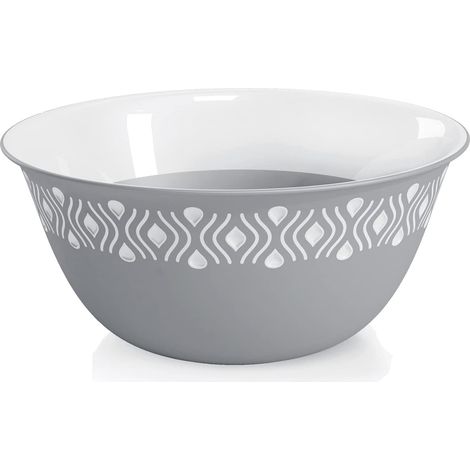 CIOTOLA 'TOSCA' Ø cm 19 x h.9 - grigio/bianco - STEFANPLAST