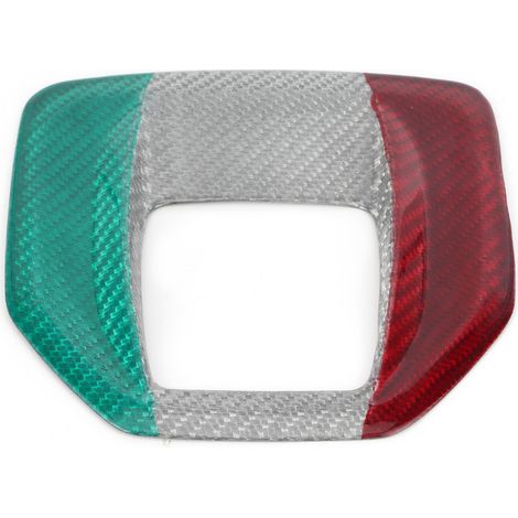 Habillage de panneau de levier de vitesses en fibre de carbone autocollant compatible avec Alfa Romeo Giulia 2017-2019 (1/5)