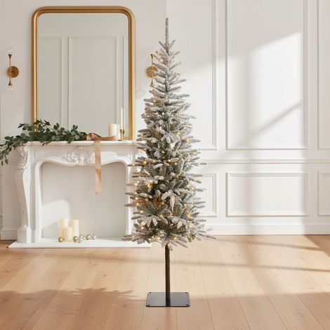 Albero di natale "Alpbach innevato" con Micro Led in PE Effetto Real Touch + PVC Altissima + Flock qualità -210 cm (1/5)