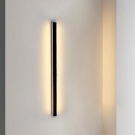 ZMH – Applique murale LED 60CM 18W – Éclairage haut et bas blanc chaud – Design minimaliste noir pour couloir et salon
