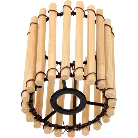 Abat-Jour En Bambou Tissé Abat-Jour De Suspension De Style Chinois Cache-Lumière Rétro Pour Salon Et Chambre Décor Maison Créatif 2.76 X 2.36 X 2.36 in (1/5)