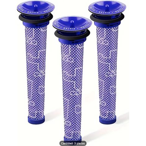Pack 3 Filtros Pre-Motor Dyson V6 V7 V8 Equivalente 965661-01 Filtros Bastón Lavables para Dyson Serie V6, V7, V8 y DC (1/4)