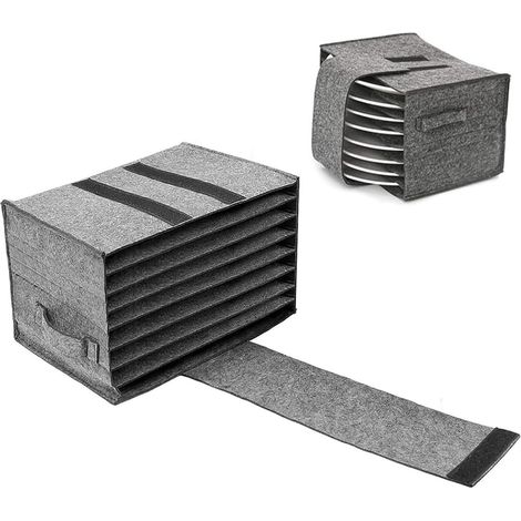 Porte-Assiettes en Feutre, Range Assiette Camping Car pour 8 Assiettes et 6 Tasses,Porte Tasse en Feutre Vaisselle Camping Accessoire pour Caravanes, Voyage, Armoires de Cuisine (Porte-plats) (1/5)