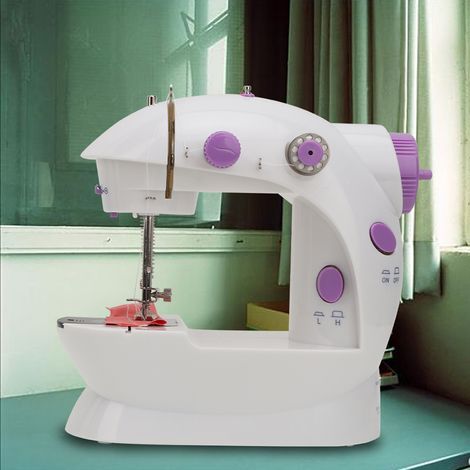 Machine à coudre électrique multifonctionnelle 202A Mini pour la maison, à pédale, avec table d'extension (1/2)