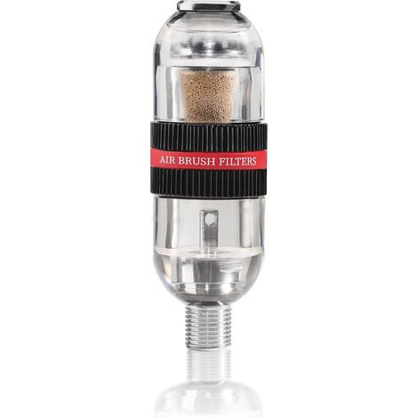 Filtre à air pour aérographe - 1 unité - Cuivre et coton - Double filtration - Pour peinture et maquillage - Filetage 1/8" (1/5)