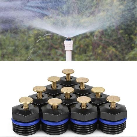 10pcs Atomizing Sprinkler Nozzle,1/2 inch Garden Misting Emitters Adjustable 360 Degree Agricultural Lawn Watering Universal Nozzle Irrigation Micro S (1/5)