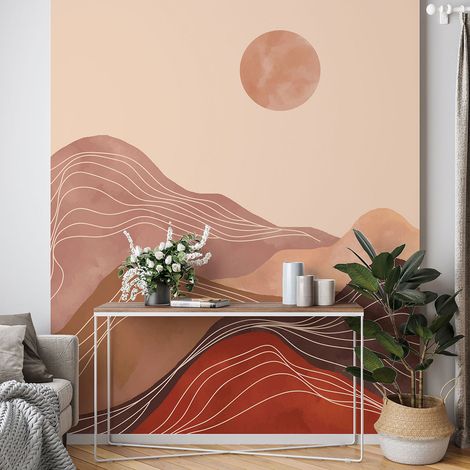 Papier peint panoramique - Paysage Boho - 130 cm x 182 cm (1/4)
