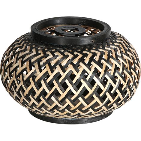 Anne Lighting - lampenschirm - Lampenkappen - schwarz - bambus -