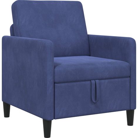 Divano con Storage Blu Polizia 72 x 78 x 87 cm Poliestere vidaXL (1/5)