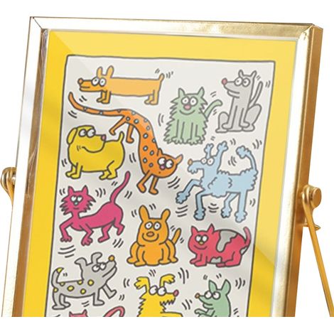 Cadre photo acrylique moderne doré, décoration bureau, peinture métal 14,5x19,5 cm, cadeau mural simple, support doré CBS1000J (1/4)