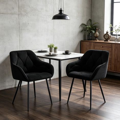 Chaises rembourrées confortables, ensemble de chaises modernes avec dossier ergonomique, chaises de salle à manger polyvalentes (uniquement avec 2 chaises de salle à manger) (1/5)
