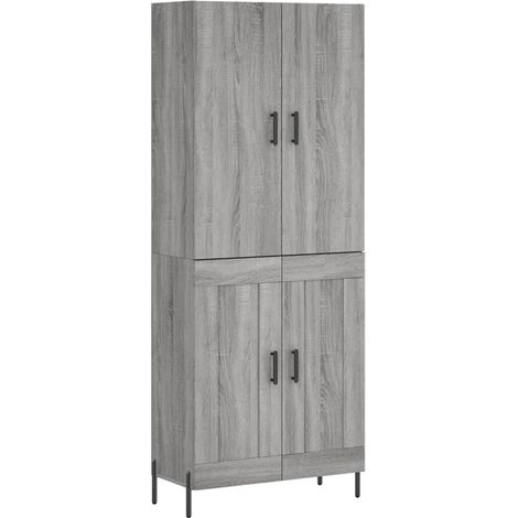 Maison Exclusive - Credenza Grigio Sonoma 69,5x34x180 cm in Legno Multistrato (1/5)