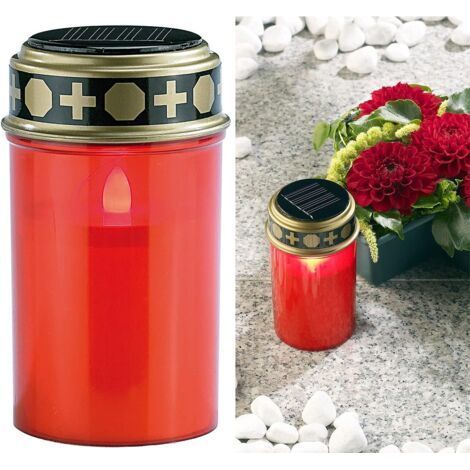 Solar LED funeral lantern with light sensor. (1/5)