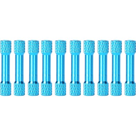 10 Pcs Standoff M3x30mm Anodized Aluminum Alloy Internal Thread Column Spacer for DroneShallow Blue (1/5)
