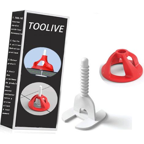 Croisillons carrelage autonivelant 2 mm 100 clips + 100 cadrans réutilisables Shaffer pro système nivellement à visser Kit niveleur carrelage aide à la pose de carreaux pour pose Sols/murs (1/5)