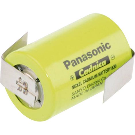Panasonic – Pile rechargeable 4/5 Sub-C NiCd 1.2 V 1200 mAh – Cosses à souder en Z – Pour outils électriques sans fil – Température -20 à +60 °C