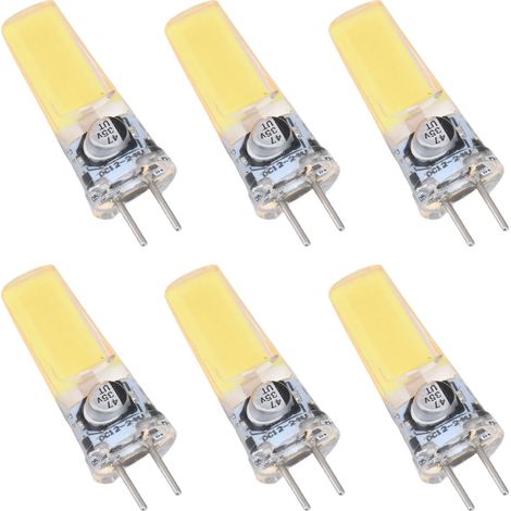 Lot de 6 Ampoules GY6.35 5W COB 500lm Silencieux Plafonnier en Silicone pour Salon Blanc Froid (1/5)