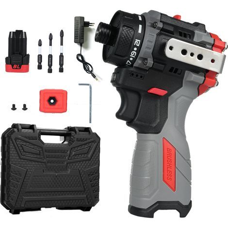 16.8V Cordless Brushless Impact Driver 45Nm 1600RPM Complete Power Tool Kit with 2-Speed Torque Adjustment for Wood, PVC, and ABS (1/5)