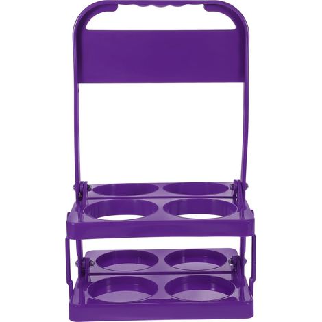 Porte-bouteilles portable SECFOU en plastique , pliable pour 4 bouteilles , support léger et bars us