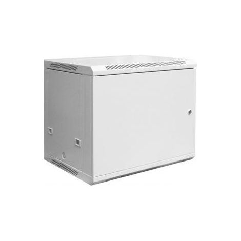 Wall-mounted network cabinet 19" 12U rack 600x600, solid door, gray, not split, folded, 60kg