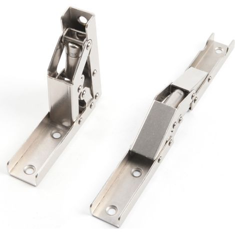 Lot de 4 Supports Rabattables à 90° avec Charnières pour Étagères Escamotables, Meubles et Projets de Bricolage (1/5)