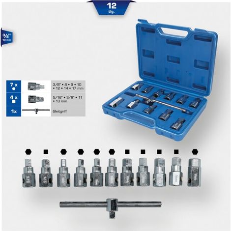 BRILLIANT TOOLS Jeu de douilles pour entretien d'huile 12 pcs - BT711150 (1/5)