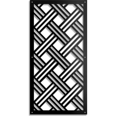 CLASSICAL D - Panneau ajouré en PVC - épaisseur 10 mm - Couleur : noir - Dimension : 50x150 cm
