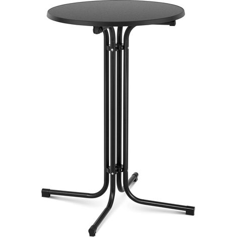 Mange debout table pliable pliant diamètre 70 cm noir (1/5)