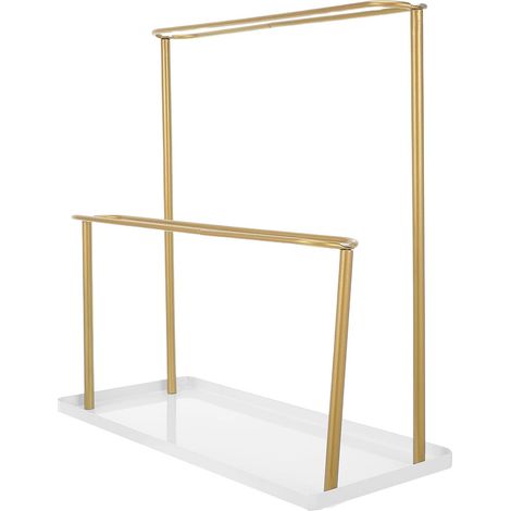 Headband and Glasses Organizer in Iron and Plastic, Sturdy and Space-Saving, 2-Tier with Tray, Home or Office (1/5)