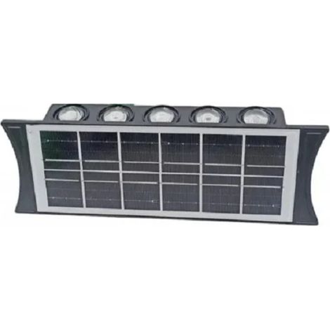 TRADE SHOP - Lampada Pannello Solare Da Parete Con 10 Led Impermeabili Illuminazione Esterna -
