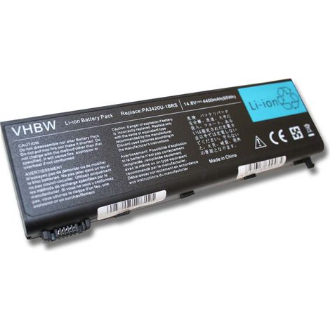 vhbw Akku kompatibel mit Toshiba Tecra L2 Notebook (4400 mAh, 14,8 V, Li-Ion)