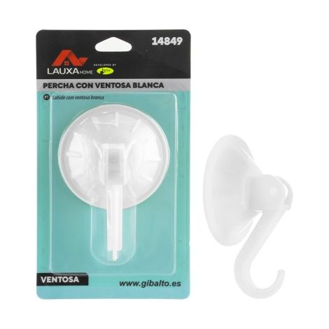 Lauxa Home Weißer Saugnapf-Kleiderbügel 7,2 cm Kunststoff 2 kg Tragkraft 12er-Packung (1/5)