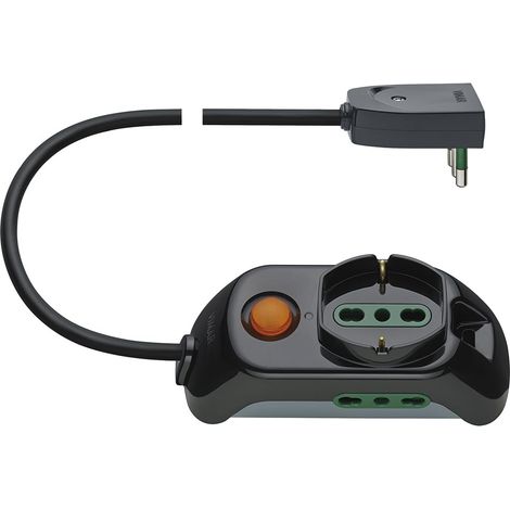 Multiprise avec Interrupteur Lumineux, 1 Prise Universelle, 2 Prises, Câble 3 m (1/2)