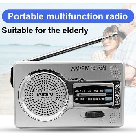 Radio AM/FM con antenna telescopica, ricevitore a banda intera, lettore FM portatile retrò con stazioni radio di tutto il mondo, radio tascabile per anziani (1/4)