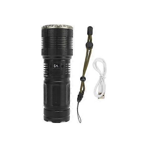 LED-Taschenlampe 5000 lm, hohe Leistung, wasserdicht, zoombar, wiederaufladbar, für Camping, Wandern, Notfälle (1/5)