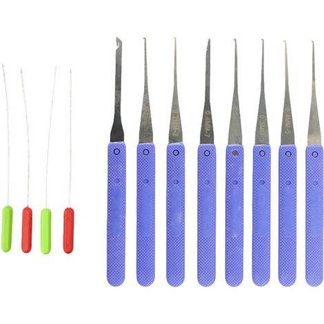 Extractor de 12 piezas, Herramienta multifuncional de desmontaje, Extractor multifuncional, Diseño ergonómico, Acero inoxidable duradero, Azul (1/5)