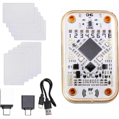 Lecteur de puces RFID Chameleon Ultra + émulateur de cartes à puce 5XUID/CUID 125K 13,56 MHz, outil de décodage NFC (1/5)