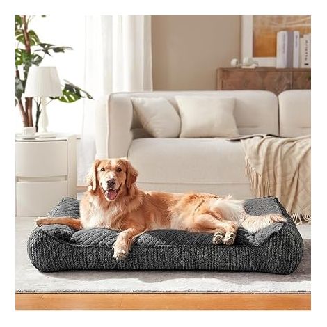 Panier Chien Coussin Chien Dehoussable Lavable Canapé pour Chiens Antidérapant Velours Floconné Lit Chiens (1/5)