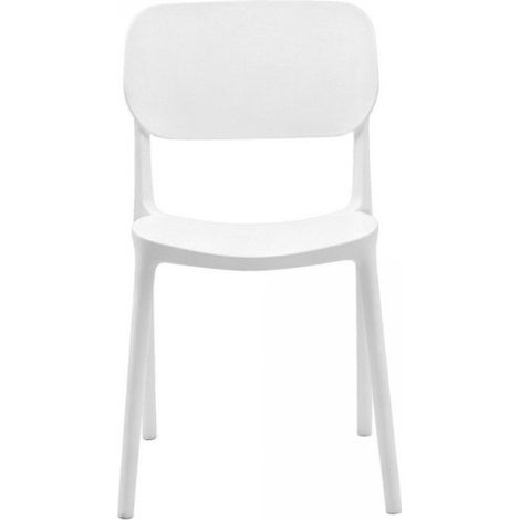 Set 4 Sedia in Polipropilene Loop Impilabili Bianco – Design Moderno e Leggero