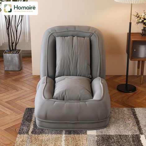 Sofa, Metall, grau 180 x 90 x 26 cm HOMAIRE (1/5)