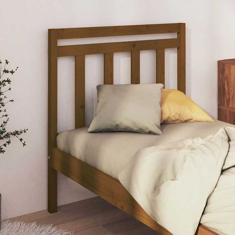 vidaXL Cabecero de cama madera maciza pino marrón miel 95x4x100 cm (1/5)