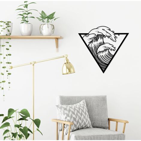 METAL WALL ART NO:35 DALGA - Black
