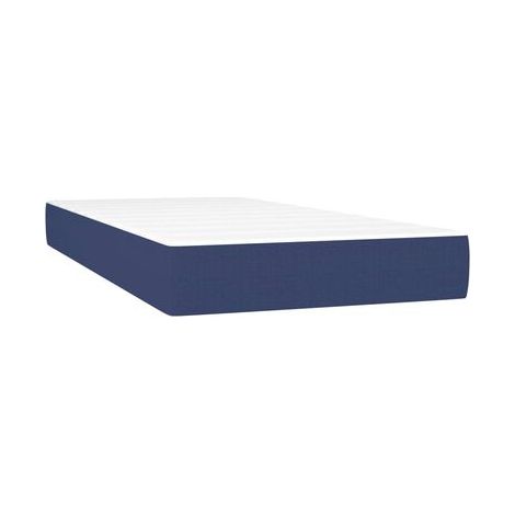 Sommier Snowco (avec matelas), bleu, 80 × 200 cm, tissu, tissu doux et respirant, pour chambre, décor moderne, facile à assembler (1/5)