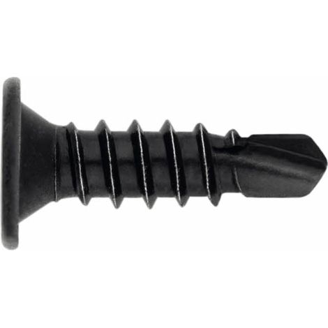 Index – Vis autoperceuse BCP noire 4,2x23mm – Tête extraplate PH – Zinguée pour fixation tôle et PVC – Lot de 500 unités (1/4)