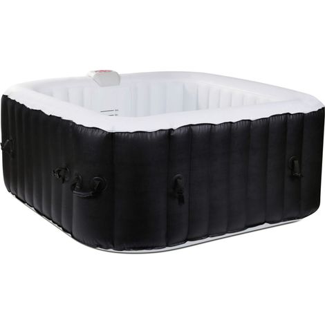 Spa gonflable carré 4 places OSPAZIA - Dimensions : 155 x 155 cm - Filtre et bâche inclus (1/5)