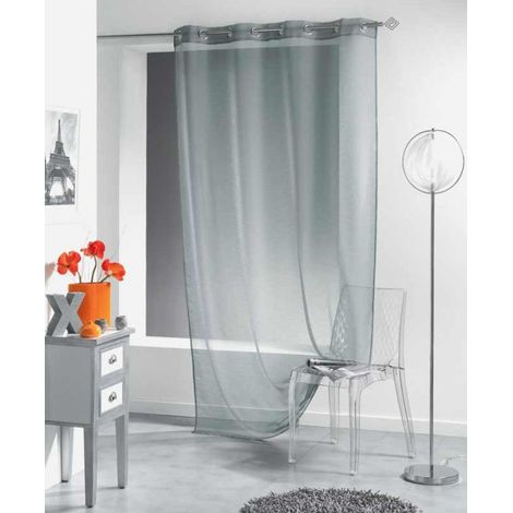 Rideau Voilage "Lisséa" 140x240cm Gris (1/3)